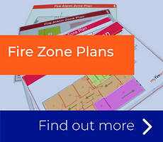 Fire zone plan for fire alarm panel and fire safety